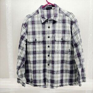 Vintage Patagonia Flannel Shirt Medium Purple Grey Shadow Plaid Fjord Portugal